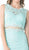 Cinderella Divine - Sleeveless Illusion Jewel Lace Sheath Fitted Cocktail Dress
