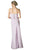 Cinderella Divine - Sleeveless Surplice Ruffled Bodice A-Line Long Formal Dress