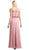 Cinderella Divine - Sleeveless Surplice Ruffled Bodice A-Line Long Formal Dress