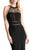 Cinderella Divine - Sheer Fitted Halter Evening Dress