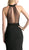 Cinderella Divine - Sheer Fitted Halter Evening Dress
