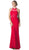 Cinderella Divine - Sheer Fitted Halter Evening Dress