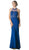 Cinderella Divine - Sheer Fitted Halter Evening Dress