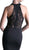 Embellished Lace Halter Fitted Dress