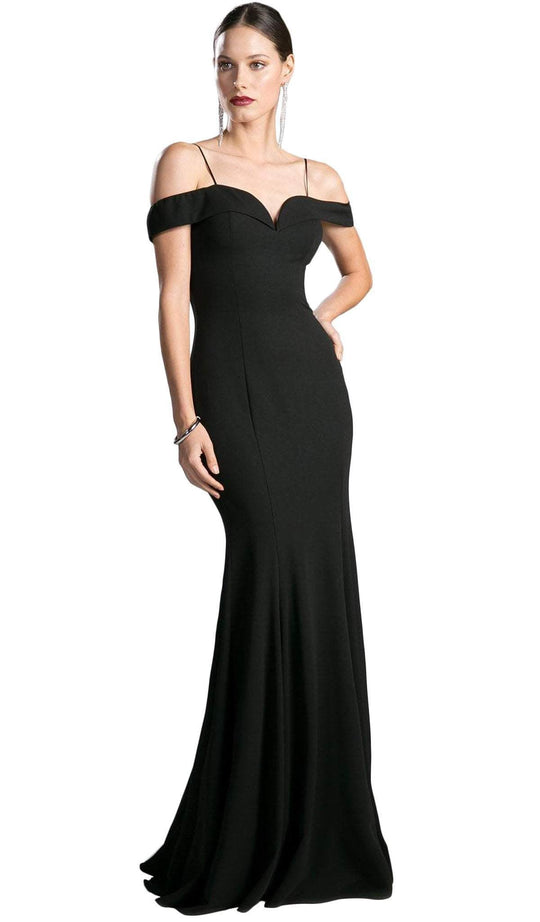 Foldover Sweetheart Jersey Sheath Evening Dress