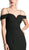 Foldover Sweetheart Jersey Sheath Evening Dress