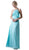 Cinderella Divine - Sleeveless Halter Neck Sheath Dress in Green
