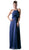 Cinderella Divine - Sleeveless Halter Neck Sheath Dress in Blue