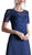 Cinderella Divine - Short Sleeve Lace Bodice Mock Two-Piece Dress in Blue
