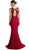 Cinderella Divine - Sequined Sleeveless Sheath Evening Gown with Slit