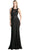 Cinderella Divine - Sequined Sleeveless Sheath Evening Gown with Slit