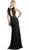Cinderella Divine - Sequined Sleeveless Sheath Evening Gown with Slit