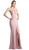 Cinderella Divine - Shimmer Halter Neck Sheath Evening Dress