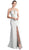 Cinderella Divine - Shimmer Halter Neck Sheath Evening Dress