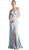 Cinderella Divine - Shimmer Halter Neck Sheath Evening Dress