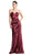 Cinderella Divine - Strapless Ruched V-neck Sheath Dress