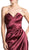 Cinderella Divine - Strapless Ruched V-neck Sheath Dress