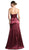 Cinderella Divine - Strapless Ruched V-neck Sheath Dress