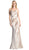 Strapless Ruched V-neck Sheath Dress