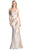 Cinderella Divine - Strapless Ruched V-neck Sheath Dress
