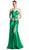 Cinderella Divine - Strapless Ruched V-neck Sheath Dress