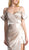 Cinderella Divine - CF297 Pleated Vneck Satin A-line Evening Dress With Slit