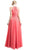 Cinderella Divine - Sleeveless Ruched Halter A-line Dress