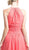 Cinderella Divine - Sleeveless Ruched Halter A-line Dress