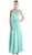 Cinderella Divine - Sleeveless Ruched Halter A-line Dress