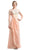 Cinderella Divine - Lace Illusion Bateau Pleated Sheath Dress