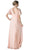 Rosette Accented Ruched V-neck A-line Dress