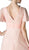 Cinderella Divine - Rosette Accented Ruched V-neck A-line Dress in Pink