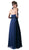 Cinderella Divine - Sleeveless Halter Neck Embellished A-line Dress