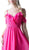 Cinderella Divine - Simple V-neck Ruffled A-line Dress