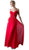 Cinderella Divine - Simple V-neck Ruffled A-line Dress