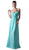 Cinderella Divine - Simple V-neck Ruffled A-line Dress
