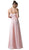 Cinderella Divine - Simple V-neck Ruffled A-line Dress
