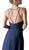 Cinderella Divine - Embellished Ruched V-neck A-line Dress in Blue