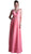 Embellished Ruched V-neck A-line Dress