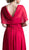 Ruched Semi-Sweetheart Dress With Cape Detail