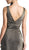 Ruched V-neck Shimmer Fabric Sheath Dress
