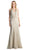 Cinderella Divine - Sleeveless Halter Neck Blouson Sheath Dress