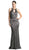 Cinderella Divine - Sleeveless Halter Neck Blouson Sheath Dress