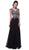 Cap Sleeve Embellished Illusion Lace Gown