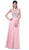 Cinderella Divine - Cap Sleeve Embellished Illusion Lace Gown