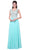 Cinderella Divine - Cap Sleeve Embellished Illusion Lace Gown