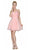 Embellished Illusion V-neck Pleated Cocktail Dress