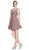 Cinderella Divine - Embellished Illusion V-neck Pleated Cocktail Dress