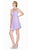 Cinderella Divine - Embellished Illusion V-neck Pleated Cocktail Dress