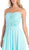 Cinderella Divine - Rosette Pleated Sweetheart Chiffon A-line Dress